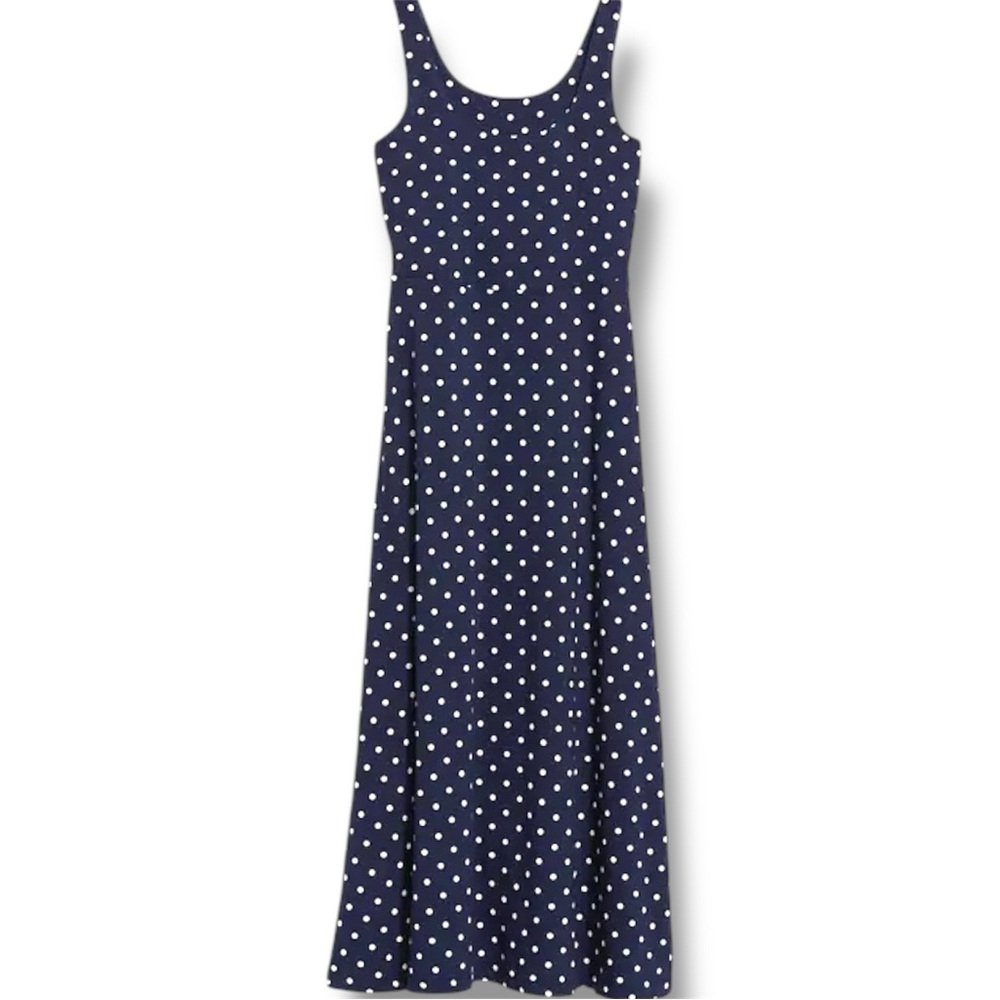 Old Navy Navy & White Polka Dot Maxi Dress